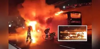 Bus que partió de Lima a Chiclayo se incendió en la Panamericana Norte