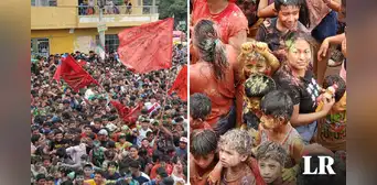 Cientos de piuranos participan del tradicional 'manguerazo' en carnaval de Catacaos