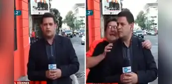 Reportero es sorprendido en la calle por su amigo durante enlace en vivo y le grita “Petete” Reportero es sorprendido en la calle por su amigo durante enlace en vivo y le grita “Petete”