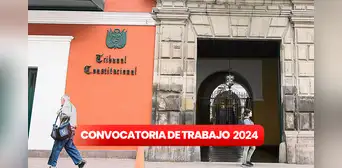 ¡Con sueldos de hasta S/17.500! Tribunal Constitucional ofrece 13 puestos de trabajo a titulados ¡Con sueldos de hasta S/17.500! Tribunal Constitucional ofrece 13 puestos de trabajo a titulados