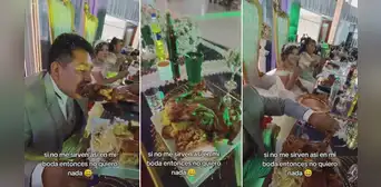 Sirven gigantesco plato de comida en matrimonio juliaqueño y preguntan: “¿Dónde caben los tragos?”