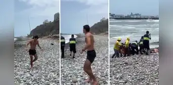 Miraflores: joven desmiente a Serenazgo de la municipalidad que se atribuyó rescate de mujer en playa