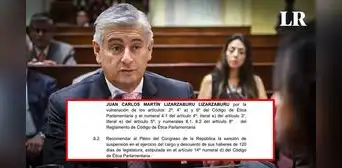 Plantean suspender por 120 días a fujimorista Juan Lizarzaburu por expresiones sexistas Plantean suspender por 120 días a fujimorista Juan Lizarzaburu por expresiones sexistas