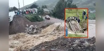 Enfermera muere en auto arrastrado por huaico en Ayacucho: a bordo iban 6 personas
