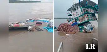 Embarcación se hunde en río Ucayali y 62 personas se salvan de morir Embarcación se hunde en río Ucayali y 62 personas se salvan de morir
