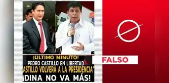 Pedro Castillo no está en libertad, ni hay anuncio oficial que ordene su liberación Pedro Castillo no está en libertad, ni hay anuncio oficial que ordene su liberación