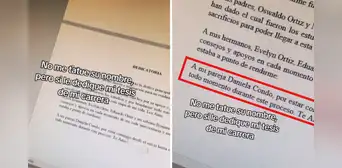 Ecuatoriano dedica tesis de licenciatura a su enamorada y en redes dicen: "A mí me abandonó en el proceso” Ecuatoriano dedica tesis de licenciatura a su enamorada y en redes dicen: "A mí me abandonó en el proceso”