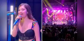 Milagros Díaz hizo su debut oficial con Corazón Serrano: público cantó y bailó con su presentación Milagros Díaz hizo su debut oficial con Corazón Serrano: público cantó y bailó con su presentación