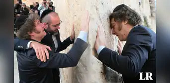 Milei se emocionó y lloró tras rezar en el Muro de los Lamentos durante su visita a Israel Milei se emocionó y lloró tras rezar en el Muro de los Lamentos durante su visita a Israel