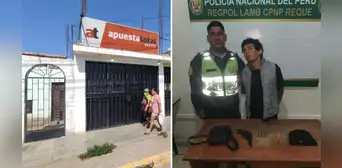 Capturan a delincuente cuando celebraba en cantina tras robar una casa de apuestas en Chiclayo Capturan a delincuente cuando celebraba en cantina tras robar una casa de apuestas en Chiclayo