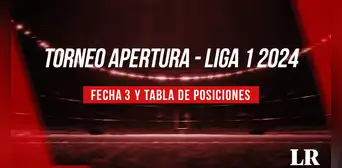 Liga 1-2024: ¿qué partidos se jugarán en la fecha 3 del Torneo Apertura y cómo va la tabla? Liga 1-2024: ¿qué partidos se jugarán en la fecha 3 del Torneo Apertura y cómo va la tabla?