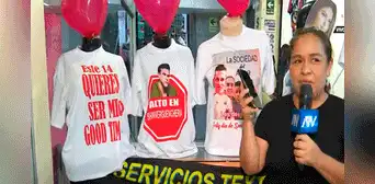 Emprendedores de Gamarra venden polos inspirados en Christian Domínguez por San Valentín Emprendedores de Gamarra venden polos inspirados en Christian Domínguez por San Valentín