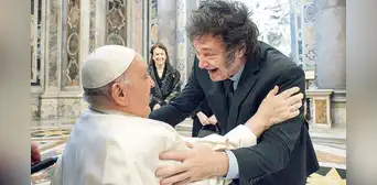 Vaticano: papa Francisco y Javier Milei se dan abrazo de reconciliación Vaticano: papa Francisco y Javier Milei se dan abrazo de reconciliación