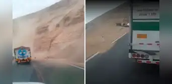 Pasamayo: sismo de 5,4 en Lima provocó derrumbe de cerro y bloquea vía Pasamayo: sismo de 5,4 en Lima provocó derrumbe de cerro y bloquea vía