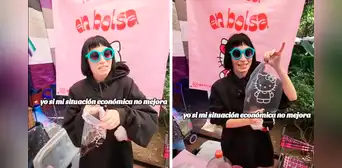 Emprendedora se vuelve viral por vender gaseosa en bolsa de Hello Kitty: “Estilo coquette” Emprendedora se vuelve viral por vender gaseosa en bolsa de Hello Kitty: “Estilo coquette”