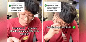 Turista asiático prueba por primera vez arroz chaufa y su reacción se vuelve viral: ¿chino o peruano? Turista asiático prueba por primera vez arroz chaufa y su reacción se vuelve viral: ¿chino o peruano?