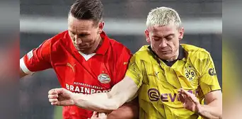PSV Eindhoven igualó 1-1 con Borussia Dortmund por los octavos de final de la Champions League