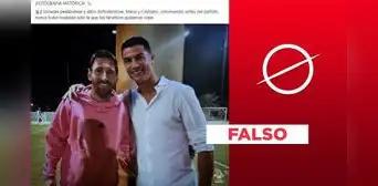 Imagen de Lionel Messi y Cristiano Ronaldo juntos es un montaje