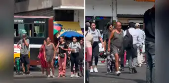 Captan a peruano caminando por la av. Abancay con peculiar prenda y le dicen: “Cuando el calor apremia” Captan a peruano caminando por la av. Abancay con peculiar prenda y le dicen: “Cuando el calor apremia”