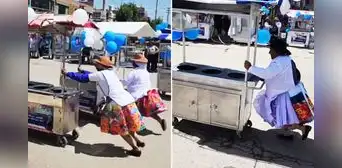 Emolienteras participaron en duelo de carretillas y dicen: “Se ve que ganan más que un ingeniero” Emolienteras participaron en duelo de carretillas y dicen: “Se ve que ganan más que un ingeniero”