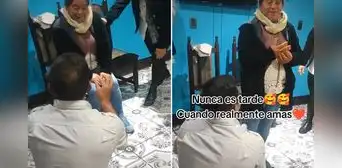 Viral: hombre sorprende y le pide matrimonio a su pareja después de 30 años de convivencia Viral: hombre sorprende y le pide matrimonio a su pareja después de 30 años de convivencia