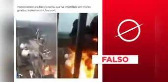 Video no presenta reciente ataque de Hezbolá contra base de Israel Video no presenta reciente ataque de Hezbolá contra base de Israel