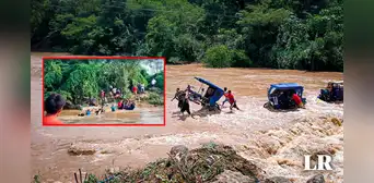 Vecinos salvan a toro de ser arrastrado por turbulentas aguas de río en Chulucanas