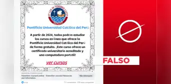 La PUCP no anunció este “curso gratuito con certificado universitario acreditado”