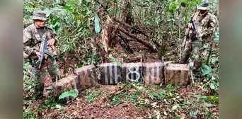 Pasco: hallan enterrados 252 kilos de cocaína en medio de la selva