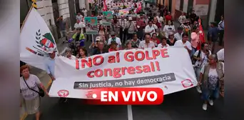 Marchas contra el Congreso: protestan por JNJ y ley antiforestal, y piden retiro de AFP Marchas contra el Congreso: protestan por JNJ y ley antiforestal, y piden retiro de AFP