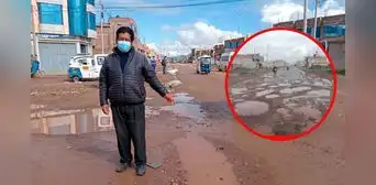 Lluvia en Puno: camino de salida a Lampa es intransitable por huecos tras aguas empozadas
