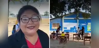 Ucayali: alumnos de colegio de Pucallpa estudian debajo de un árbol por aulas en mal estado Ucayali: alumnos de colegio de Pucallpa estudian debajo de un árbol por aulas en mal estado