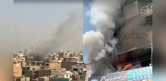 San Borja: reportan incendio de gran magnitud en la av. Cerro Centinela San Borja: reportan incendio de gran magnitud en la av. Cerro Centinela
