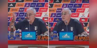 Fossati 'cuadró' a miembro de la FPF a modo de broma por mirar el celular en plena conferencia