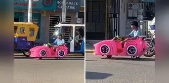 Joven es viral tras manejar carrito de juguete por las calles de Perú: “Para ese si me alcanza” Joven es viral tras manejar carrito de juguete por las calles de Perú: “Para ese si me alcanza”
