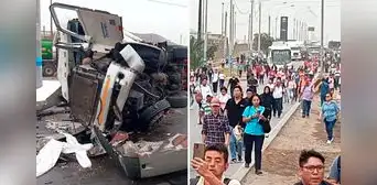 Callao: decenas de ciudadanos varados tras triple choque cerca de la refinería La Pampilla Callao: decenas de ciudadanos varados tras triple choque cerca de la refinería La Pampilla