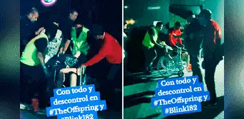 Fan hace pogo en concierto de Blink-182 en San Marcos y termina en silla de ruedas Fan hace pogo en concierto de Blink-182 en San Marcos y termina en silla de ruedas