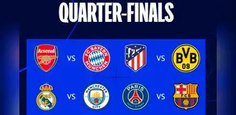 ¡Duelos de infarto! City vs. Real Madrid y Barcelona vs. PSG se enfrentarán en los cuartos de la Champions ¡Duelos de infarto! City vs. Real Madrid y Barcelona vs. PSG se enfrentarán en los cuartos de la Champions