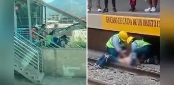 SJL: mujer cayó a los rieles de la Línea 1 cuando intentaba alcanzar el tren en la estación Los Postes SJL: mujer cayó a los rieles de la Línea 1 cuando intentaba alcanzar el tren en la estación Los Postes