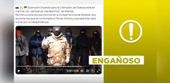 Video no muestra reciente "operación para la independencia de Odesa", en Ucrania Video no muestra reciente "operación para la independencia de Odesa", en Ucrania