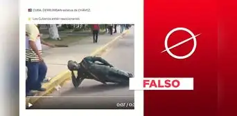 La destrucción de la estatua de Hugo Chávez no es reciente ni ocurrió en Cuba