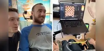 Elon Musk muestra al primer paciente con chip cerebral de Neuralink jugando ajedrez con su mente