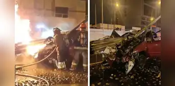 La Victoria: conductor muere luego de que su auto se incendiara en plena Vía Expresa La Victoria: conductor muere luego de que su auto se incendiara en plena Vía Expresa