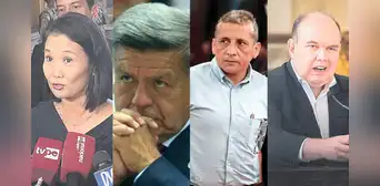 César Acuña, Antauro Humala, Keiko Fujimori y Rafael López Aliaga, líderes de potencial antivoto César Acuña, Antauro Humala, Keiko Fujimori y Rafael López Aliaga, líderes de potencial antivoto