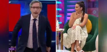 Federico Salazar casi se CAE EN VIVO y Rebeca Escribens se lleva el susto de su vida: “A lo Alvina Ruiz”