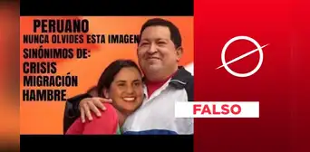 Esta foto no muestra a Verónika Mendoza abrazando al fallecido Hugo Chávez Esta foto no muestra a Verónika Mendoza abrazando al fallecido Hugo Chávez