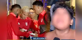Niño denuncia robo de su camiseta firmada por la selección peruana durante el banderazo Niño denuncia robo de su camiseta firmada por la selección peruana durante el banderazo