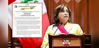 Club Apurímac sobre informe de UIF contra Boluarte: "Requerimos que realicen investigaciones legales"