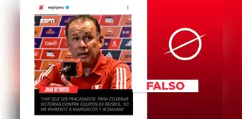Juan Reynoso no declaró supuesta crítica contra Jorge Fossati ni ESPN expuso esta gráfica Juan Reynoso no declaró supuesta crítica contra Jorge Fossati ni ESPN expuso esta gráfica