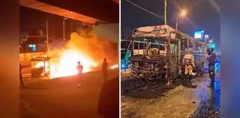 Panamericana Norte: bus de la línea 41 se incendia durante Jueves Santo y pasajeros salen ilesos Panamericana Norte: bus de la línea 41 se incendia durante Jueves Santo y pasajeros salen ilesos